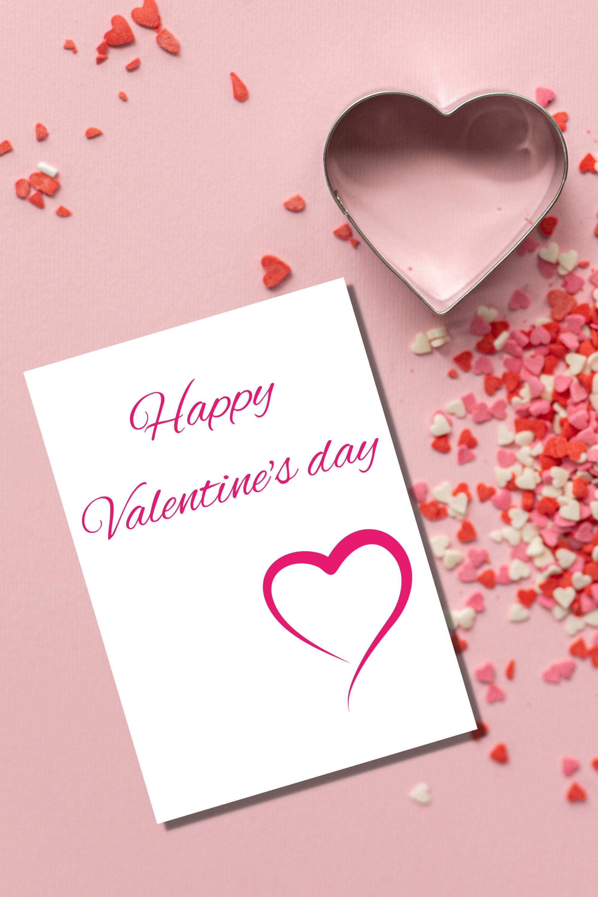 Happy Valentine's Day Card Printable, Love Card for Him Her, Valentines ...