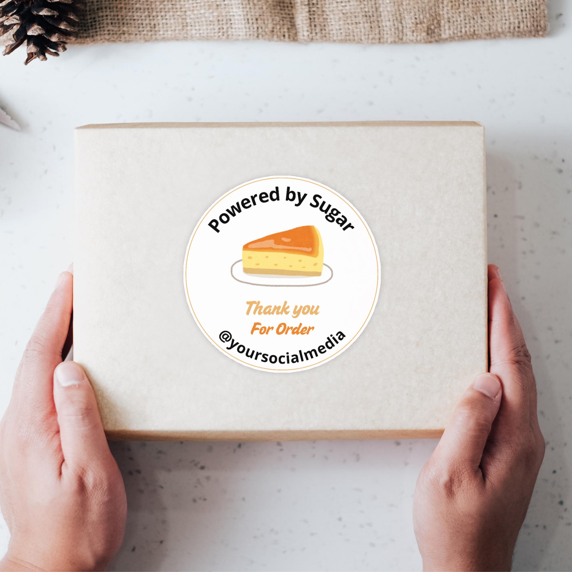 Cakes Production Sticker Editable Bakery Sticker Template | Canva Cake Label Design | Bakery ...