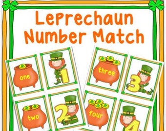 Leprechaun Number Match Cards   |   St. Patrick's Day Math