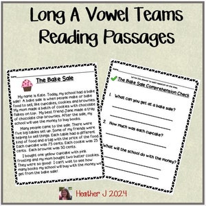 Vowel Team Reading Passages  |  Long A   |   Phonics