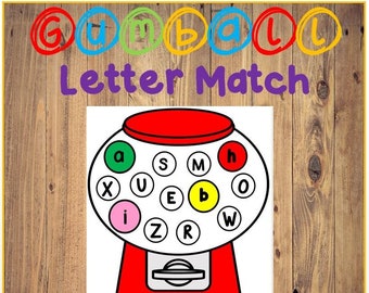 Gumball Uppercase / Lowercase Letter Match Game