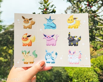 Lámina artística de Chonky Eeveelutions
