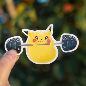 Weight-Lifting Pikachu Sticker