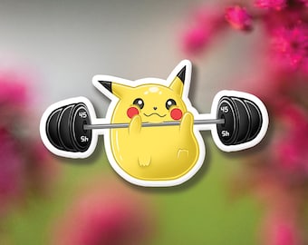 Weight-Lifting Pikachu Sticker