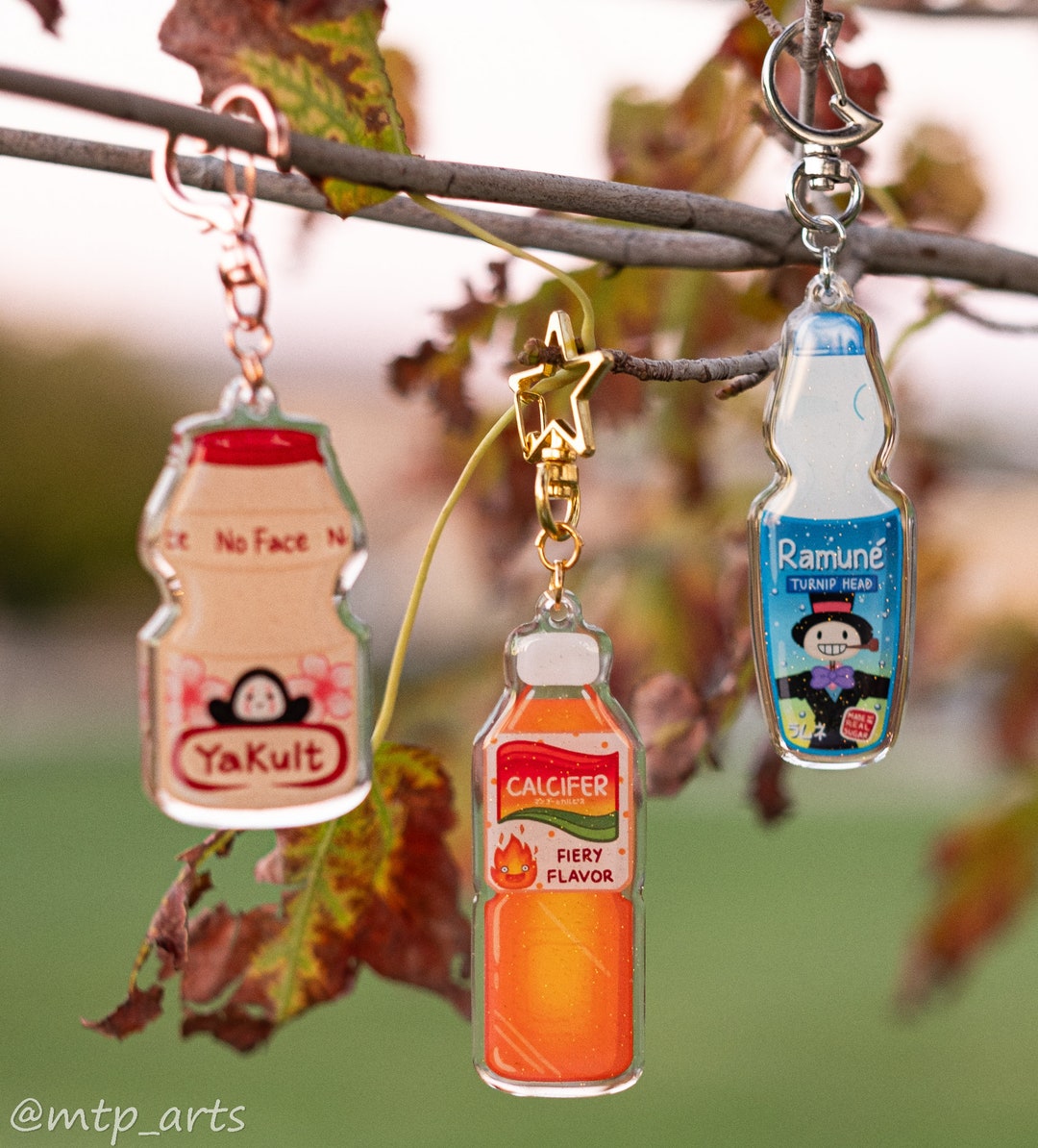 Ghiblithemed Japanese Drinks Acrylic Keychains U.S. ONLY Etsy
