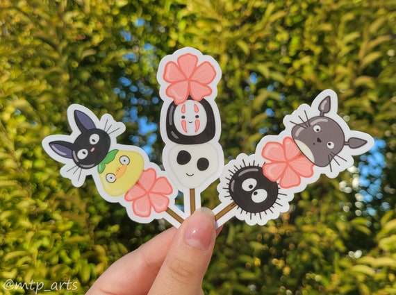 Ghibli-Themed Dango Stickers | Totoro | Studio Ghibli | Cute Sticker | Kawaii Sticker, Laptop Sticker, Water-resistant, Asian Sticker, Vinyl