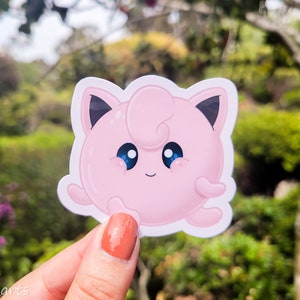 Chonky Jigglypuff Sticker | Cute Sticker, Kawaii Sticker, Laptop Sticker, Water-resistant