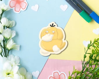 Adesivo Psyduck Gordinho | Adesivo Fofo, Adesivo Kawaii, Adesivo para Laptop, Resistente à Água