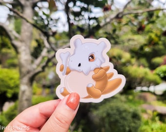 Pegatina de Cubone Chonky / Pegatina linda, Pegatina kawaii, Pegatina para computadora portátil, Resistente al agua