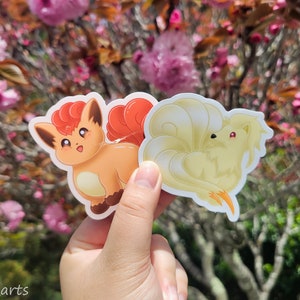 Chonky Vulpix & Ninetales Stickers | Chonk-e-mon