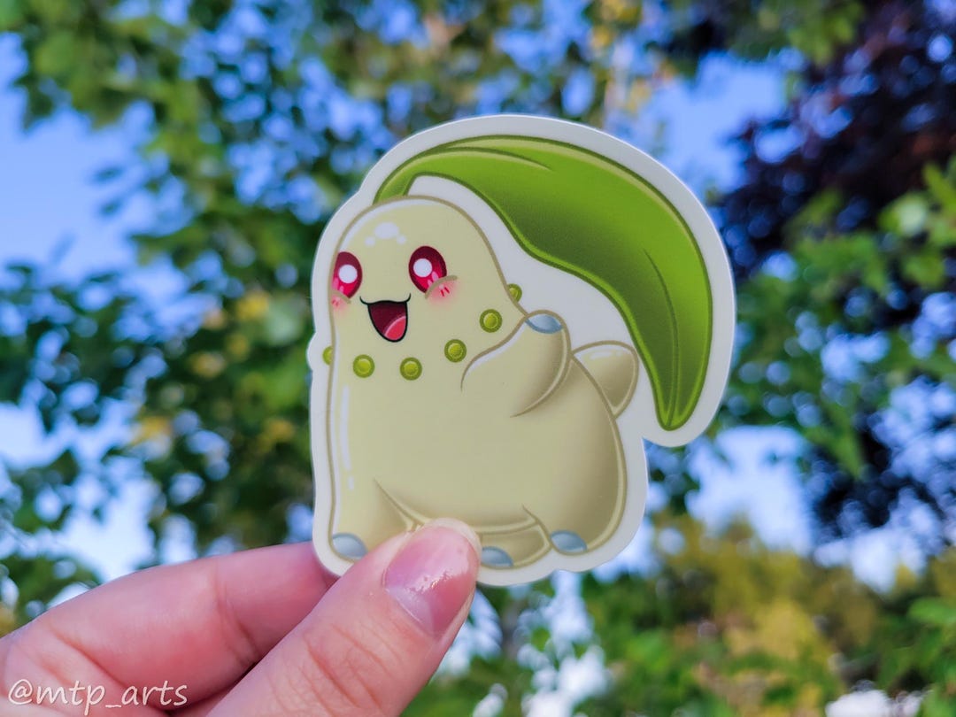 Chonky Chikorita Sticker - Etsy
