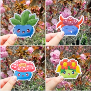 Adesivos Oddish Evolution Planters | Adesivo fofo, adesivo kawaii, adesivo para laptop, resistente à água