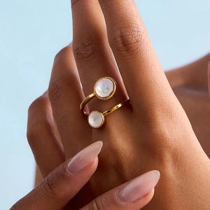 18K Gold-Plated Inlaid Zircon Open Ring