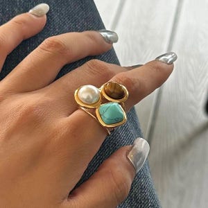 18K Gold-Plated Stainless Steel Open Ring