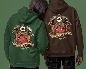 Look Into Your Local Library - PULLOVER HOODIE - Book Lovers