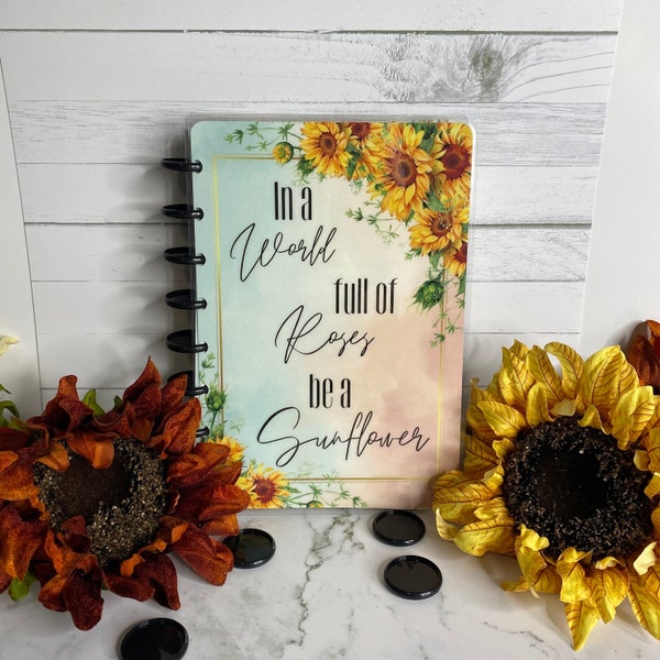 2024 Sunflower Dated Planner | Undated Planner | Notebook Journal | Disc Bound Yearly Planner | Paper Planner | Notebook Planner