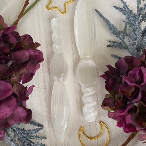 8 inch Polished Selenite Athame