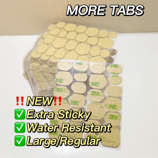 Add More Adhesive Tabs|Extra Sticky|Double-Sided|Jelly Nail Sticker|Water Resistant|Press On Nails tabs|Fake Nails tabs