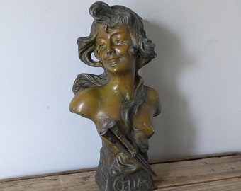 Vintage Austin Talking to the Moon Sculpture by Alice Heath