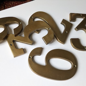 Large 7&#39;&#39; Vintage Solid BRASS House Numbers or Wall Decor - PLEASE READ--&gt; Listing is constantly being updated