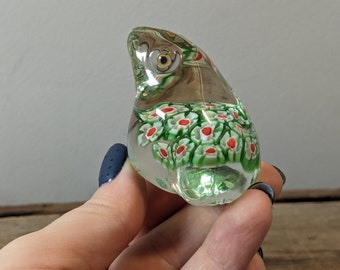 FROSCH Millefiori Design Murano-Stil Briefbeschwerer, Bürodekor, Keine Herstellermarke gefunden.