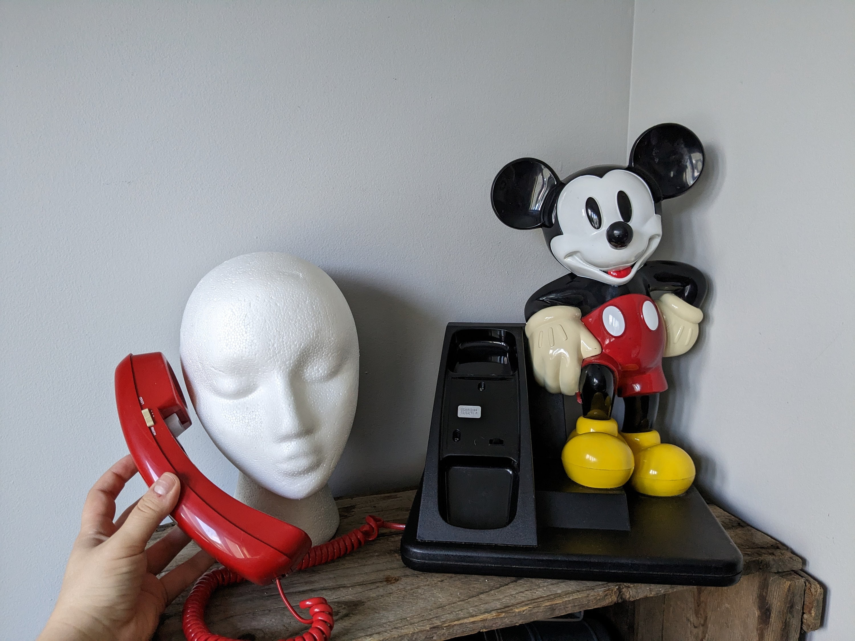 Vintage 90s Disney Mickey Mouse Landline Phone, TESTED and