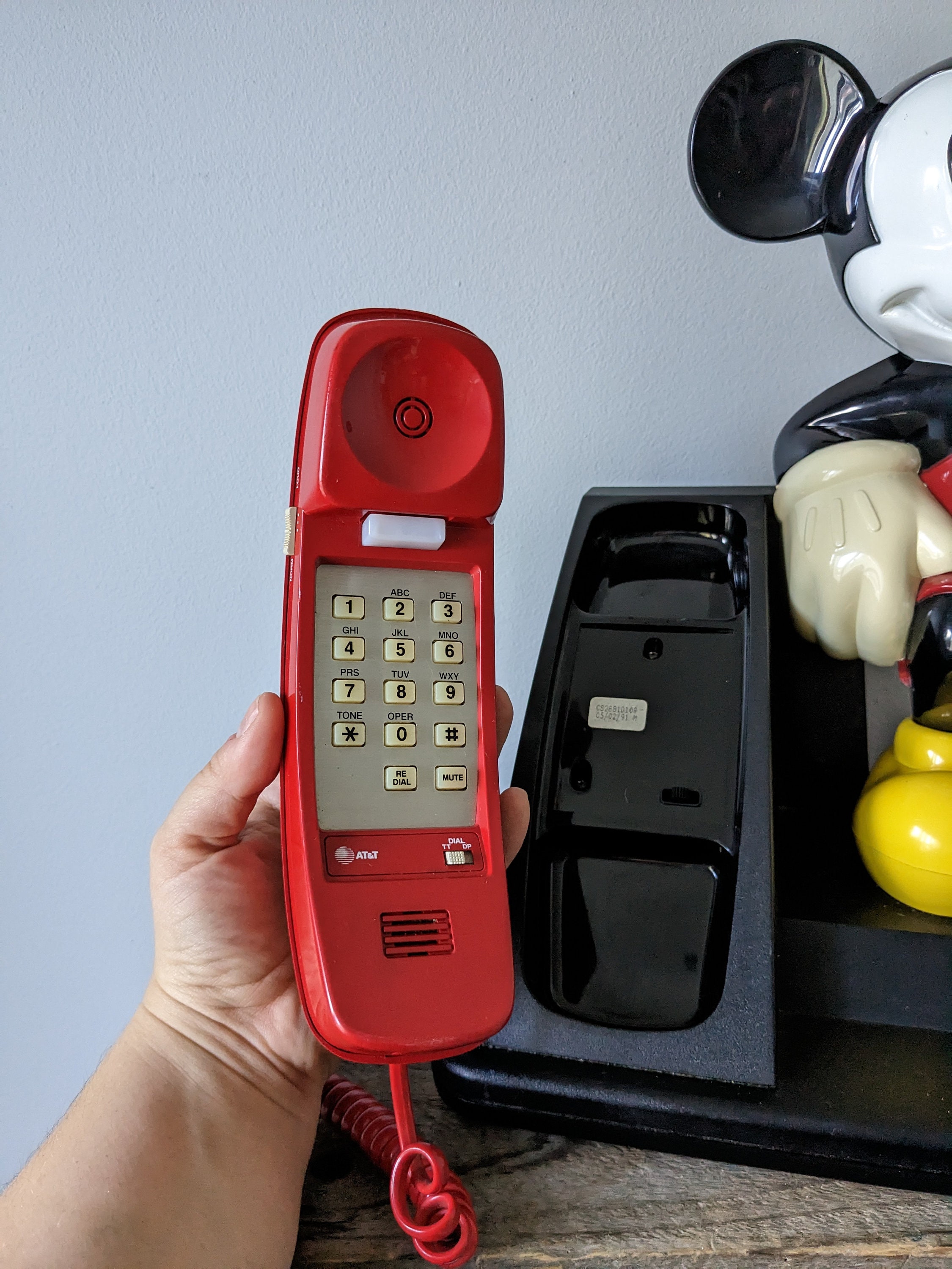 Vintage 90s Disney Mickey Mouse Landline Phone, TESTED and