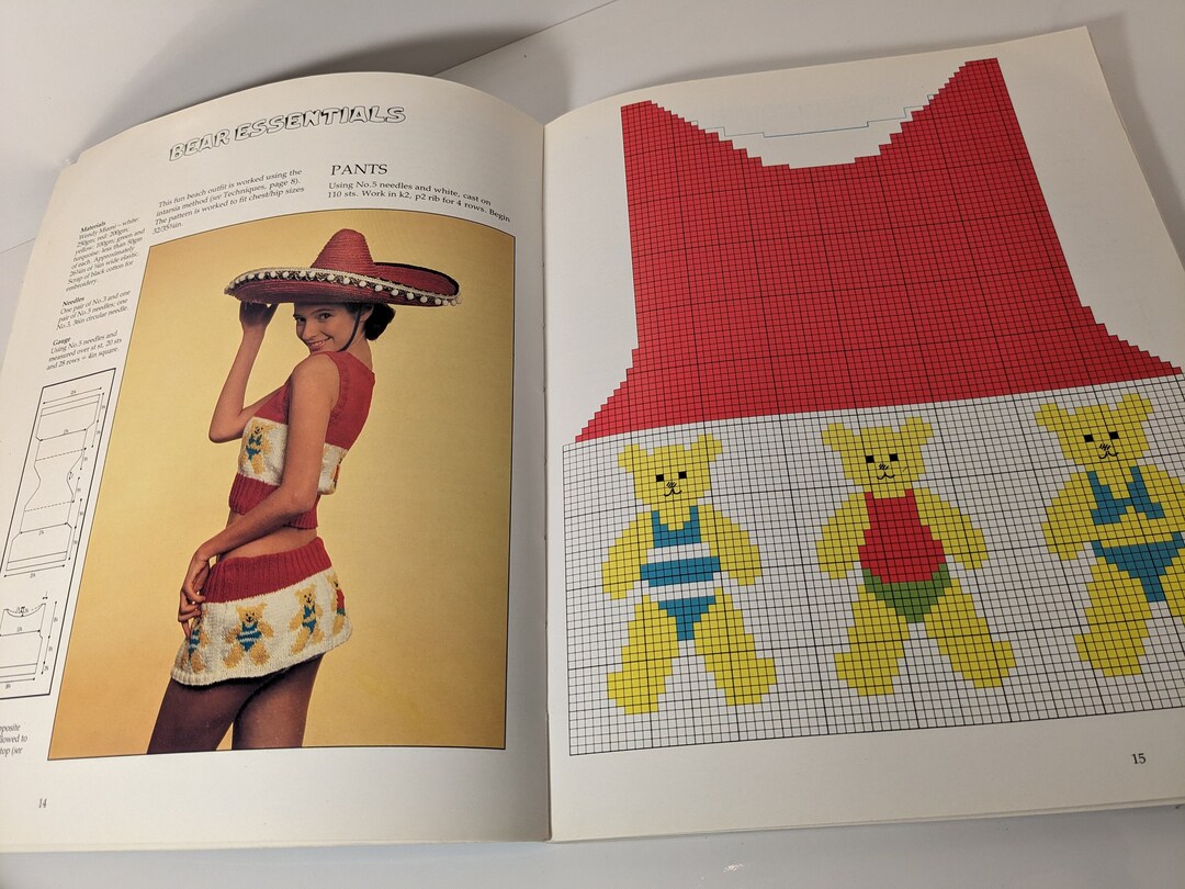 1989 Kitsch Bear Knitting Patterns by Melinda Cross, Unusual Outfits ...