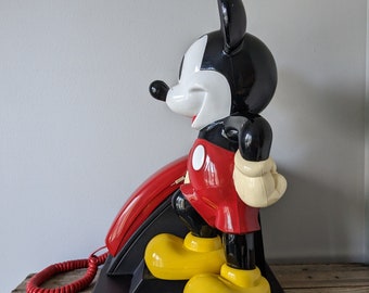 90 年代のビンテージ ディズニー ミッキー マウス 固定電話、テスト