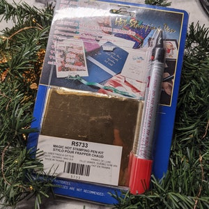 kit de stylo de marquage à chaud Magic vintage pour cartes de Noël, tout neuf, couleurs métalliques.