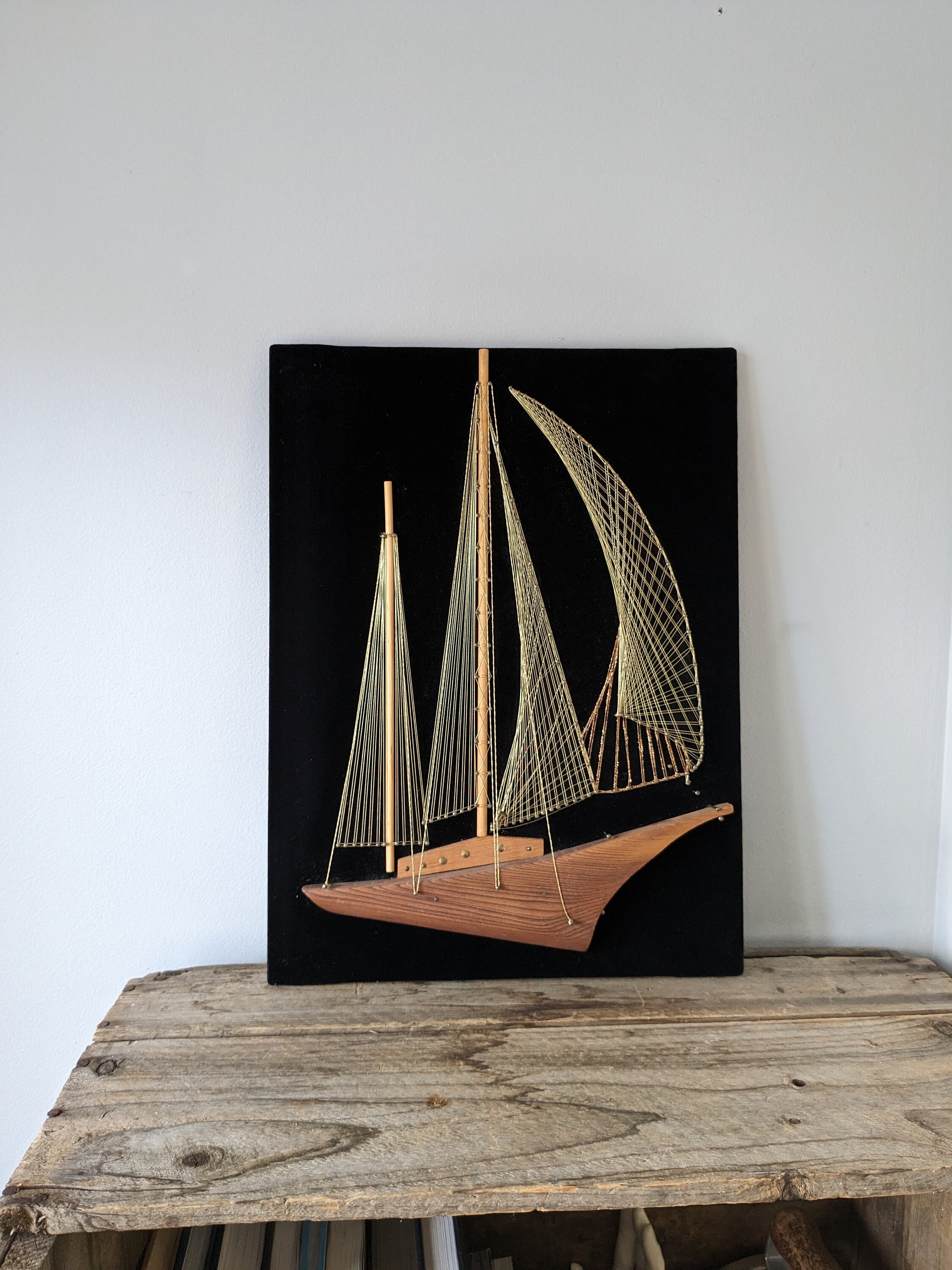 DIY String Art Nautical Sailboat Wall Art Kit, Make Your Own 12x12 Nautical  Home Decor, Beach House Decor, Adult Art Kit Christmas Gift 