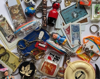 AROUND THE WORLD Part#1 Keychain Galore, Vintage 70's to