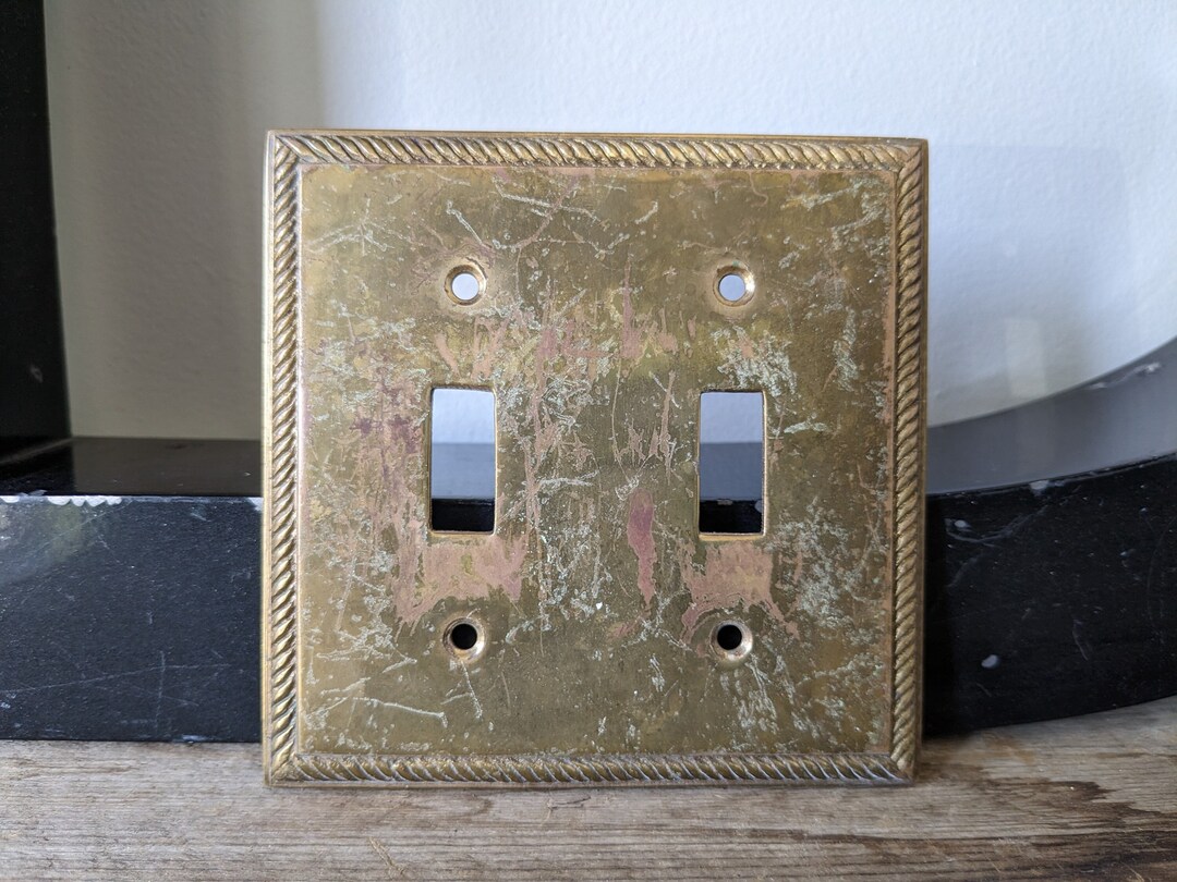 Vintage Gold Wall Plate, Light Switchplate Cover, Minimalist Design