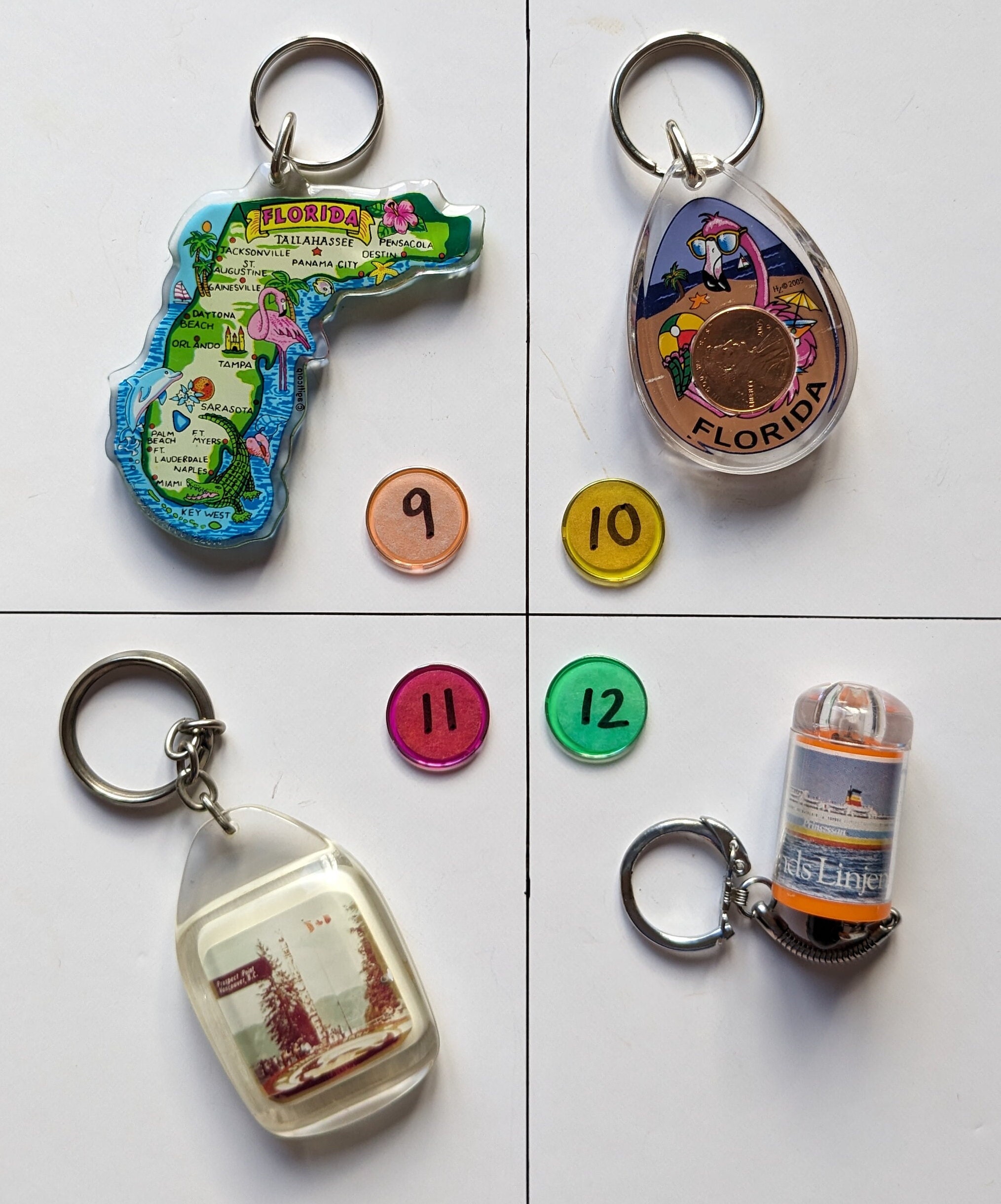 AROUND THE WORLD Part3 Keychain Galore Vintage 70 s to 90 s Florida Portugal and Much More Keyring Collection Please Read Description Etsy UK