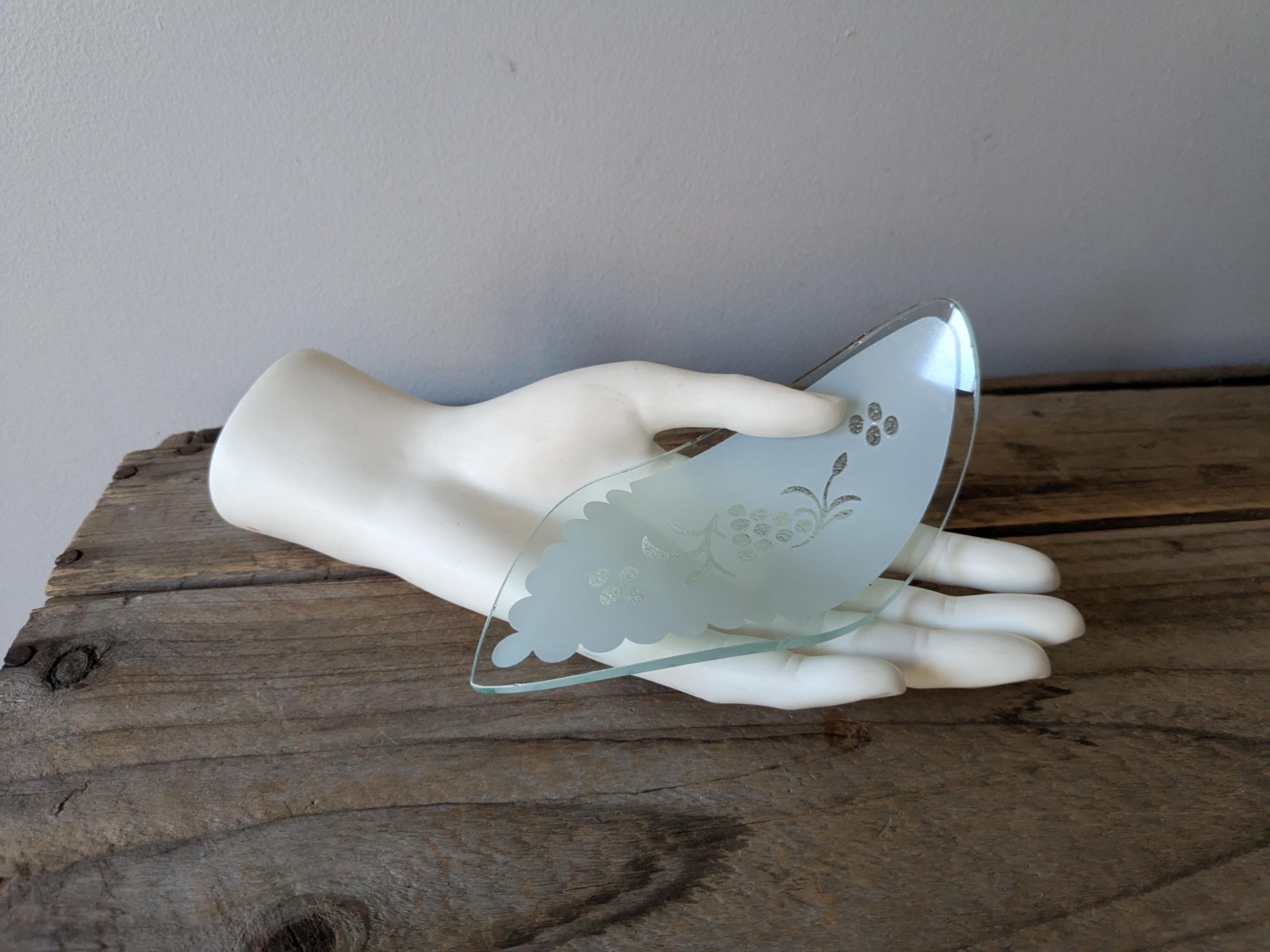 定価6万 タグ付✨️HOUSE OF LOTUS アップリケロングジレ MINT GREEN Hollywood Regency 1980s Lotus Lamp Glass Petal Insert
