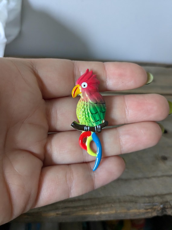 Broche Fantaisie Métal Perroquet - Neuve Sans Emballage, état TBE | Accessoire Décoratif