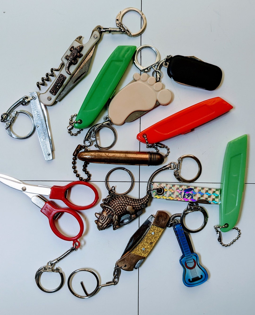 US JUNK KEY-CHAIN ／ VINTAGE Vintage 1970's/1980's Plastic Key Chains Advertising