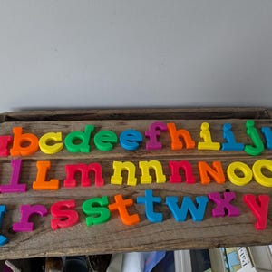 Vintage Fisherprice Alphabet LOT magnetic letters, replacement pieces, lost letters