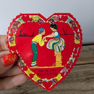 Rare LGBTQ+ 1930's Valentine's day card, Female to Female African Vibe card, Vintage/Antique Valentine's day card, pride month