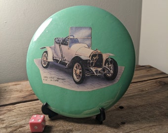 Oversized Vintage Opel 1912 Car Pin Button - 6'' Pop Art Decor