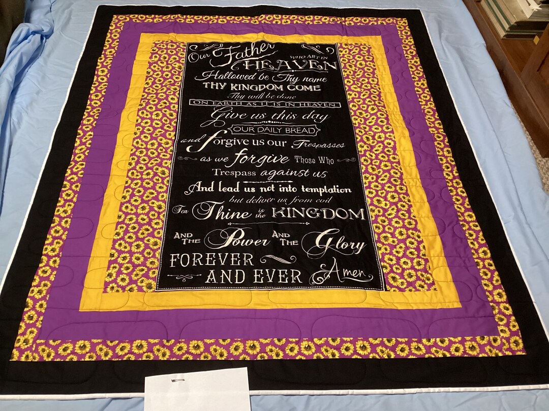 Handmade Lords Prayer Lap Quilt Etsy