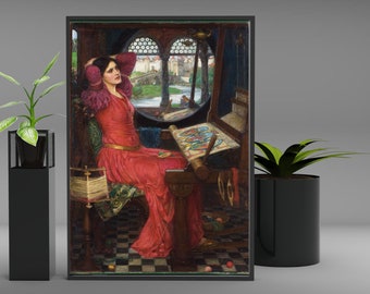 Lady of Shalott Print | Pre-Raphaelite Art, Waterhouse Painting
