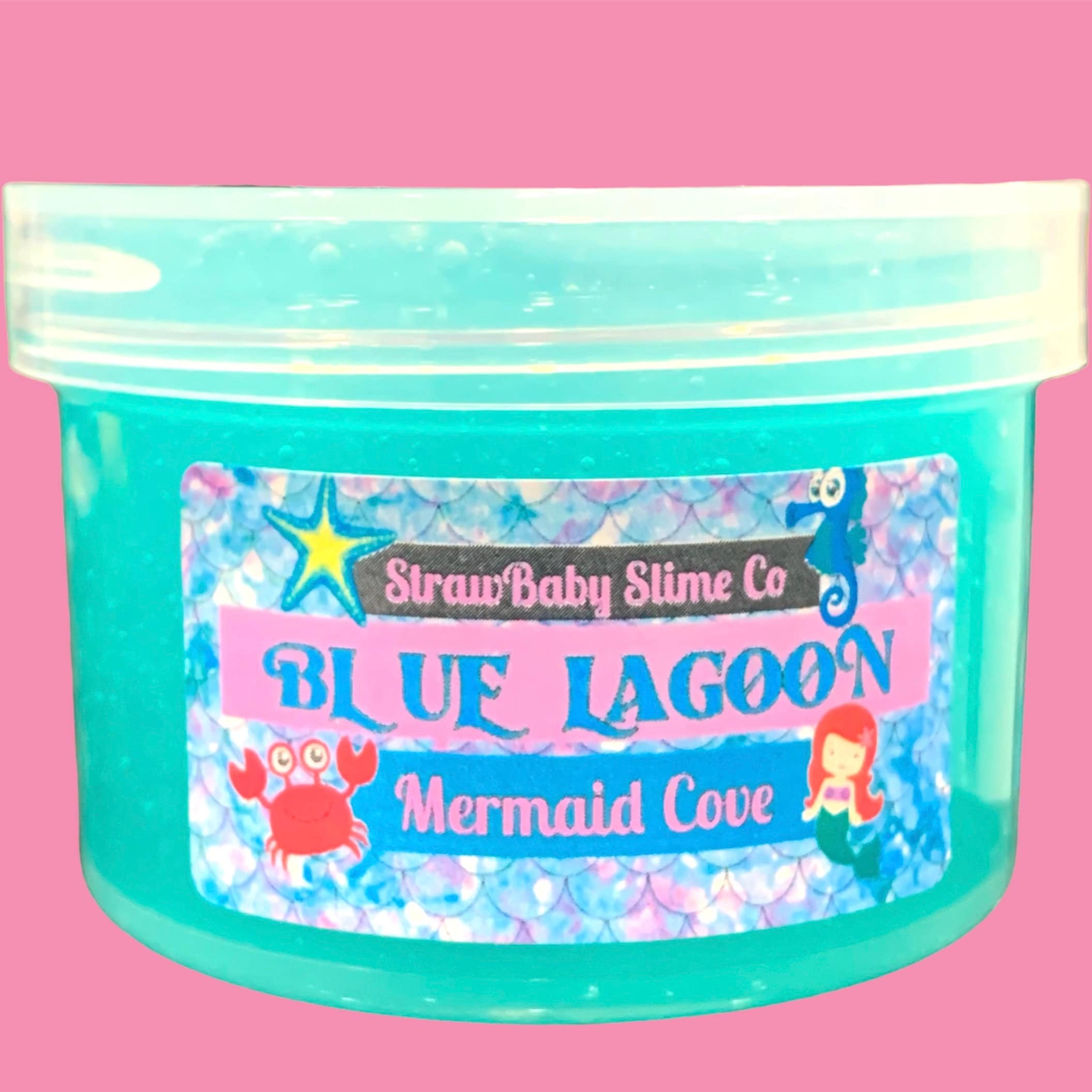 Mermaids purse clear glitter slime