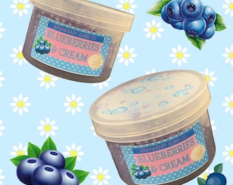 BLUEBERRIES and CREAM-scented butter  slime