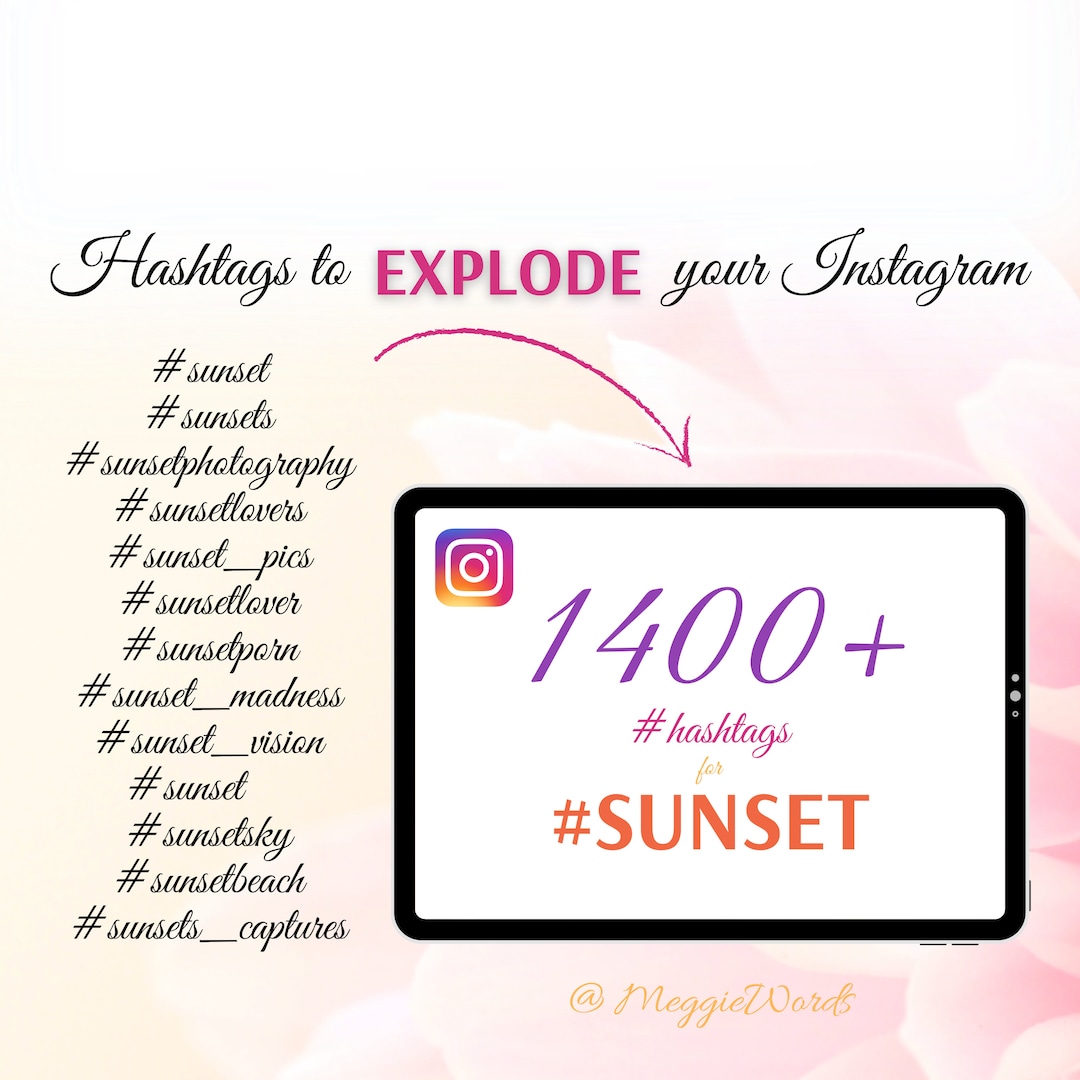 1400 Instagram Hashtags for SUNSET, Best Keywords for Instagram Posts