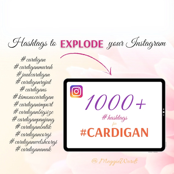 Instagram Hashtags for #CARDIGAN, 1000+ Instagram Keywords for Fashion Store Social Media Planner for Facebook and Instagram Feed