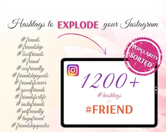 Instagram Hashtags With the Keyword 'FRIEND' Social Media SEO