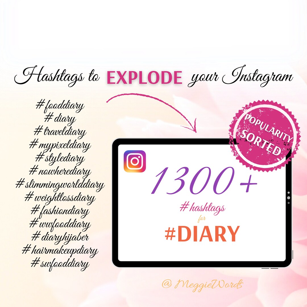 List of Instagram Hashtags for DIARY and Journal, Social Media Keywords