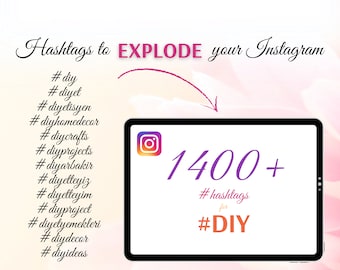 DIY Instagram Hashtags Craft Handmade Keywords List for Business Social Media Marketing IG Facebook TikTok Pinterest Content Handicraft Tags