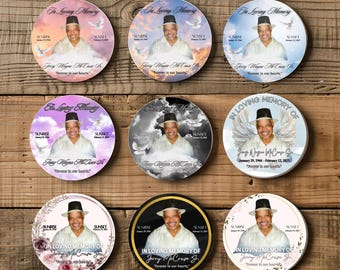 Personalized Memorial Photo Pins: Funeral Remembrance Keepsake